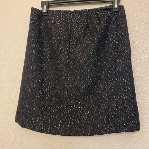 Gap Black Textured tweed lined A-Line Skirt with pockets Career office skirt 0 - Picture 3 of 11